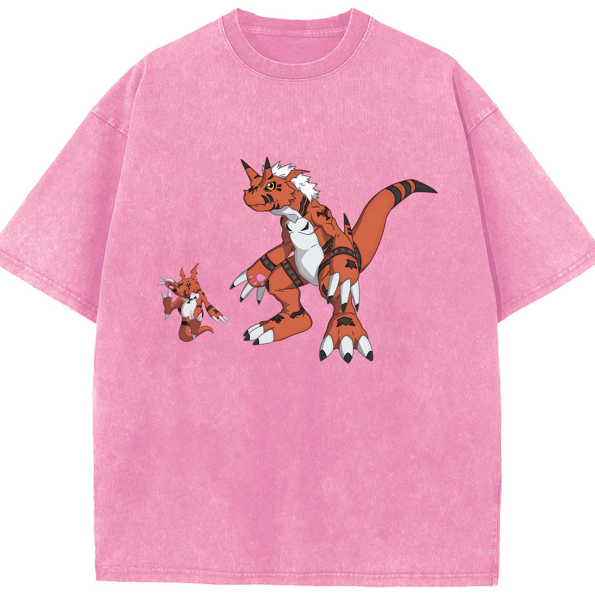（画像用） Digimon デジタルモンスター/デジモン 綿100% ヴィンテージ風 半袖Tシャツ（フロントプリント）